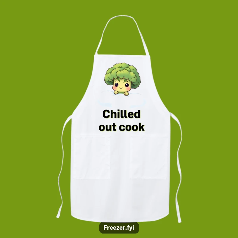 Funny Broccoli Fog Apron: Cook with Cool, Mysterious Flair