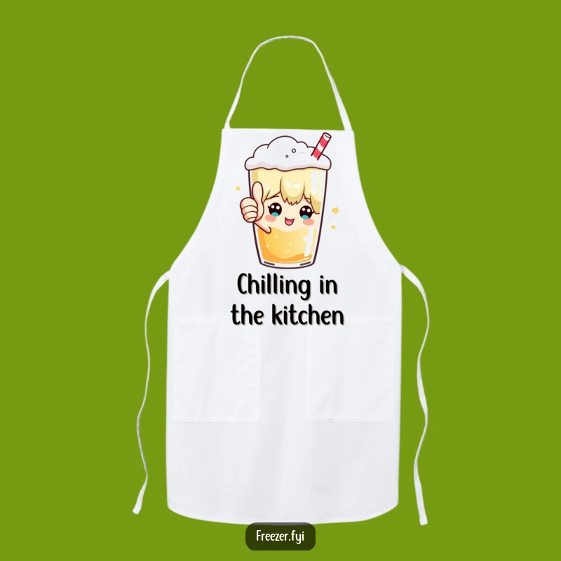 Funny Thumbs Up Frosty Beverage Apron: Cook with Hilarious Approval