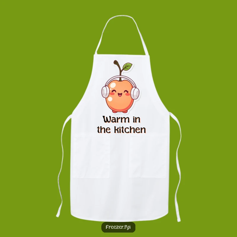 Funny Cherry Earmuff Apron: Cook with Cozy Winter Humor