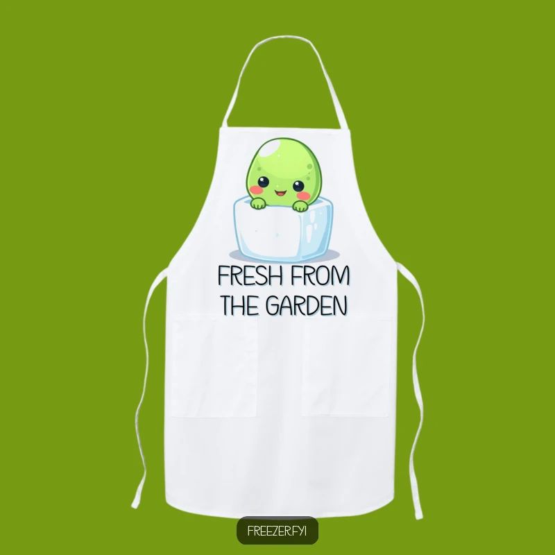 Funny Frozen Pea Ice Cube Apron: Cook with Cool Quirky Flair