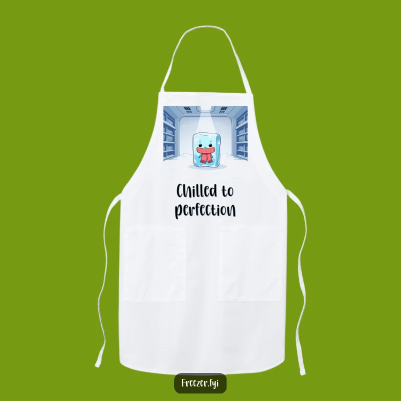 Funny Ice Cube Apron: Keep Clean with Dramatic Cold Humor in the Kitchen