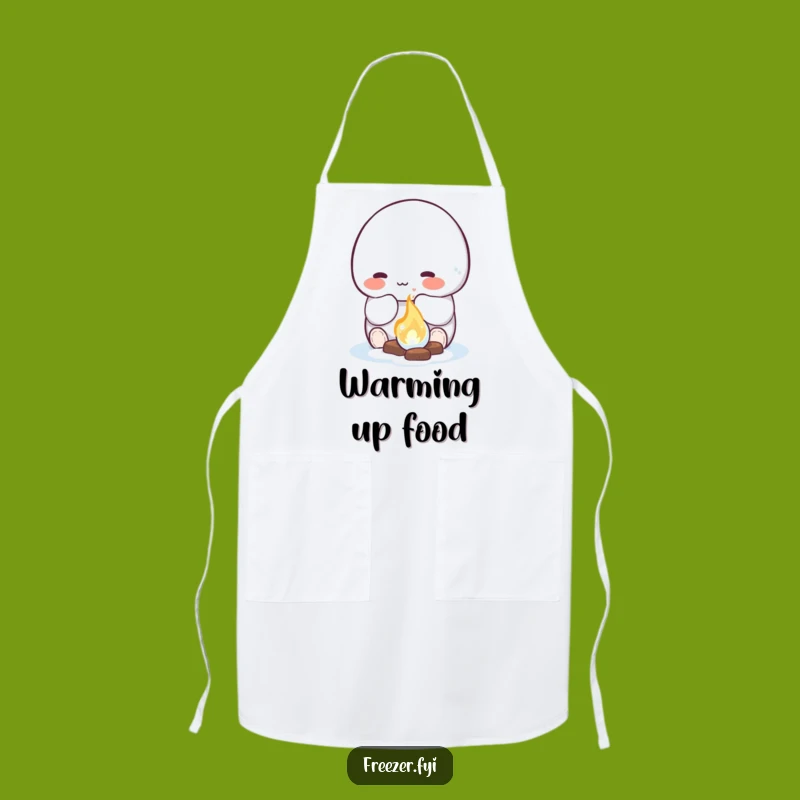 Funny Ice Fire Apron: Rosy Chef Warming Hands, Practical Humorous Gift