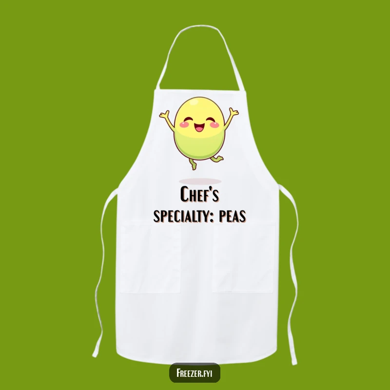 Funny Pea Pod Apron: Cheerful Character Kitchenware for Cooking Fun