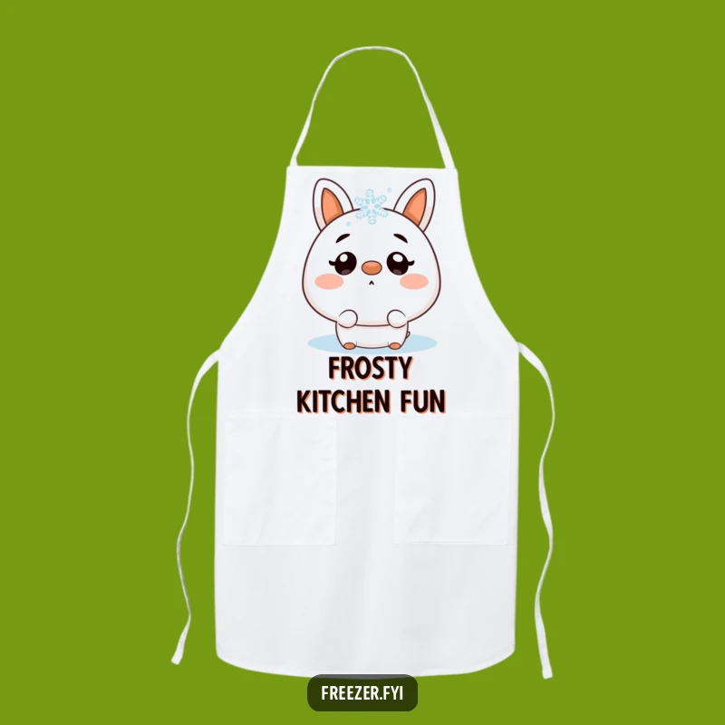 Funny Snowflake Surprise Apron: Cook with Winter's Charm and Humor!
