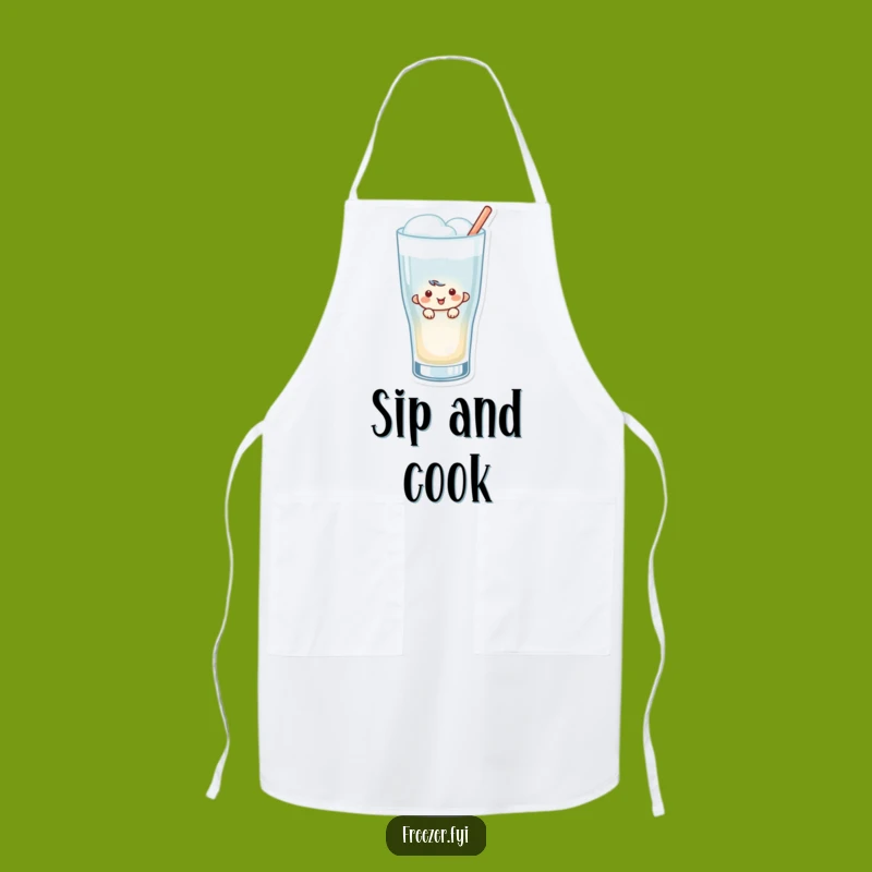 Funny Peeking Character Apron: Cook with Playful Surprise