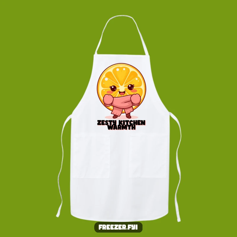 Funny Orange Slice Apron: Cook with Sunshine and Cozy Style