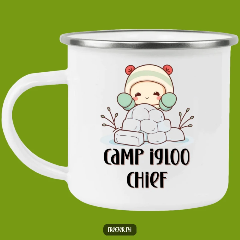 Funny Igloo Builder Camping Mug: Durable Mittened Character, Great Humorous Gift