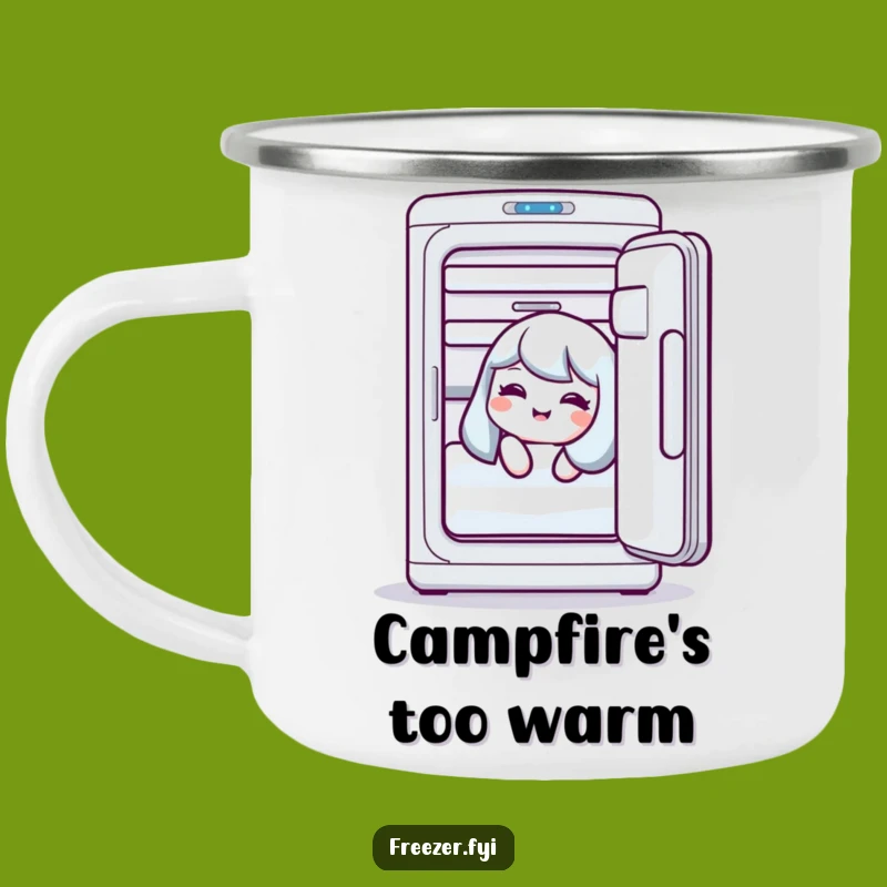 Funny Freezer Peek Camping Mug: Cold Drinks, Warm Laughs!