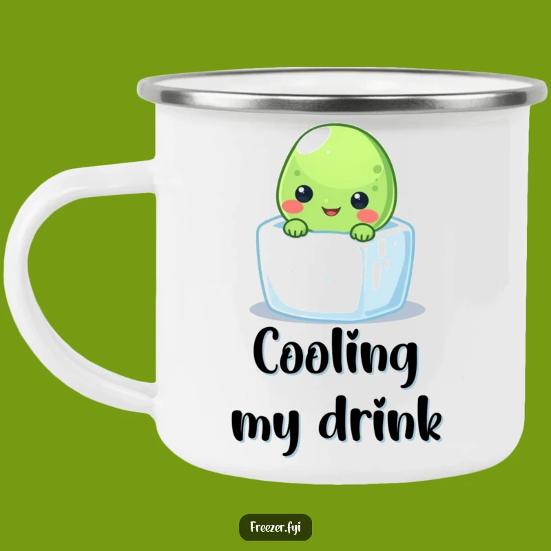 Funny Frozen Pea Ice Cube Camp Mug: Cool Sips on Every Adventure