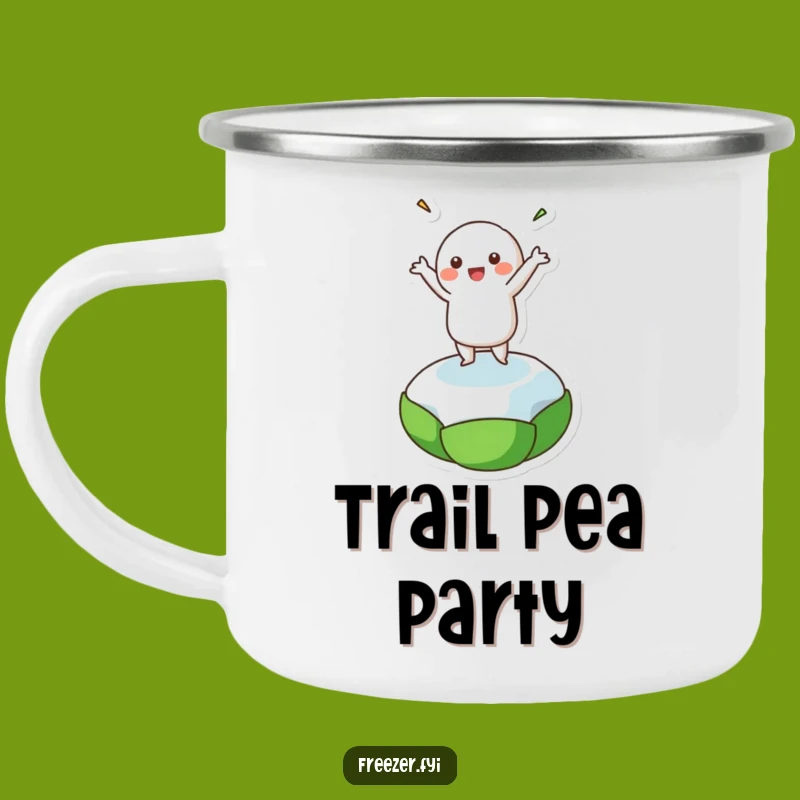 Funny Frozen Pea Dancer Camping Mug: Adventure with This Hilarious Character!