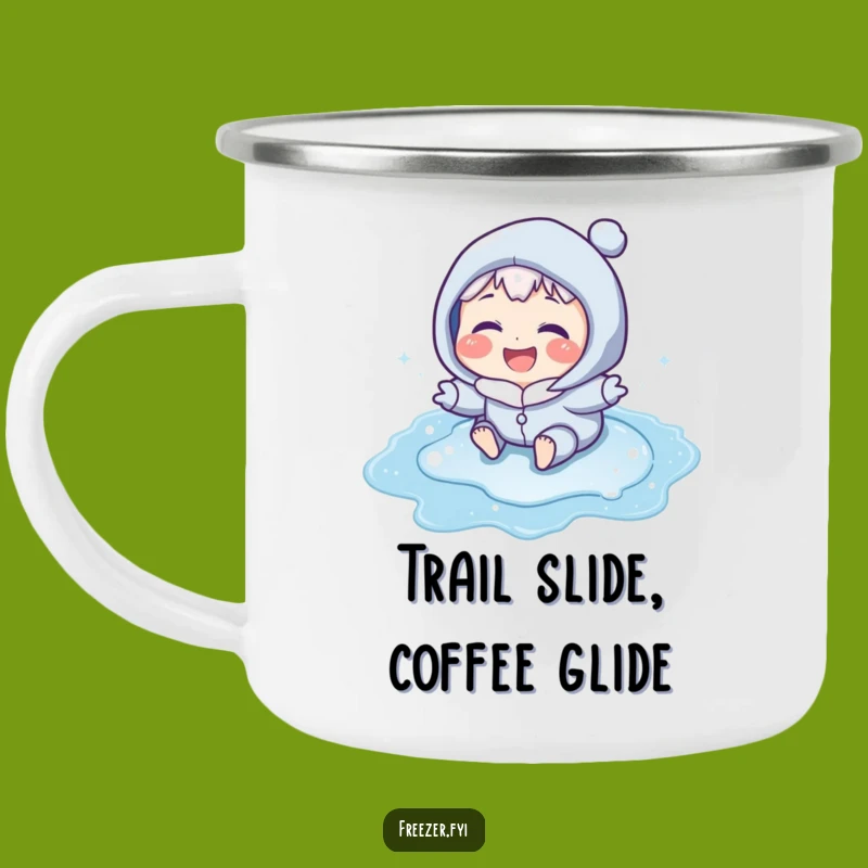 Funny Puddle Racer Camping Mug: Icy Cheeks Joy, Perfect Outdoor Humor Gift
