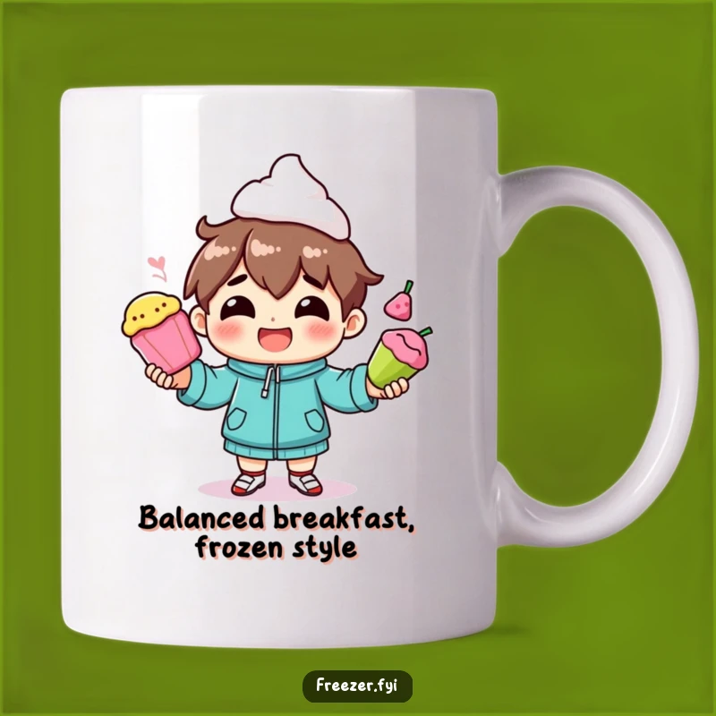 Funny Frozen Food Juggler Mug: Masterfully Cool Kitchen Humor!