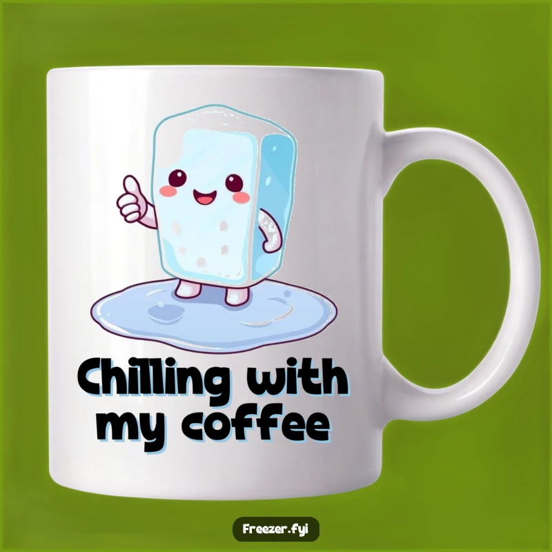 Funny Ice Cube Thumbs Up Mug: Cool Humor for a Chill Day