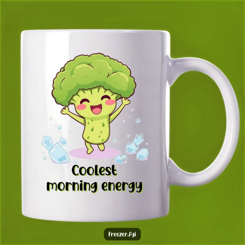 Funny Broccoli Dance Mug: Celebrate Cold Fun with Veggie Joy