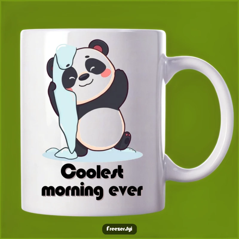 Funny Panda Icicle Hug Mug - Cute Playful Panda Gift for Animal Lovers