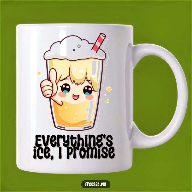 Funny Thumbs Up Frosty Beverage Mug: Hilarious Character's Approval Gift