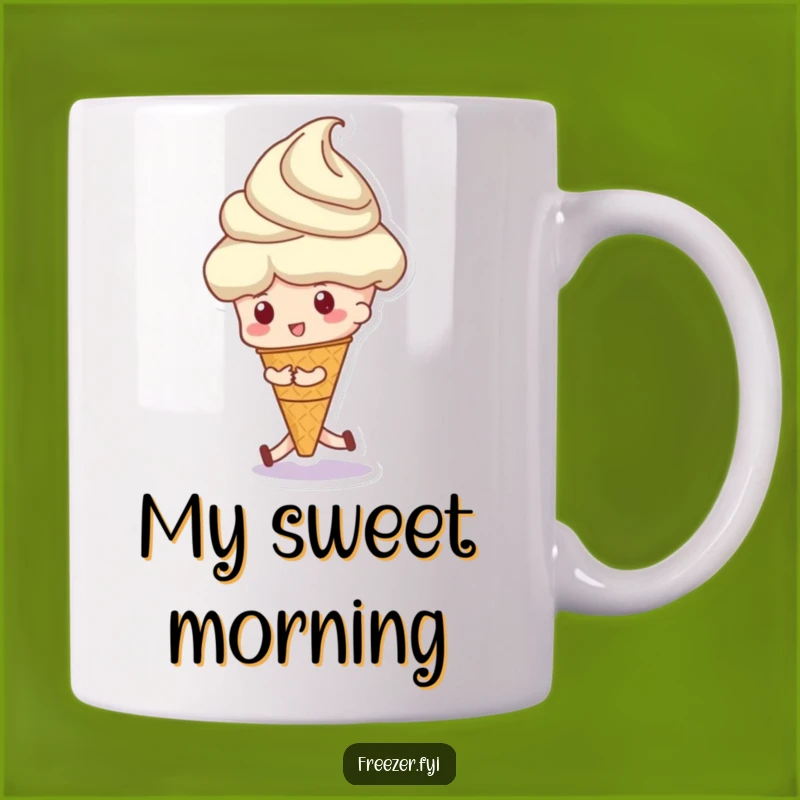 Funny Ice Cream Pusher Mug: Hilarious Character Jest for Sweet Moments!