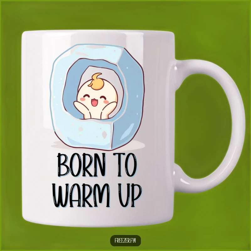 Funny Ice Cube Breakout Mug: Surprised Character Joyful Expression, Humorous Gift