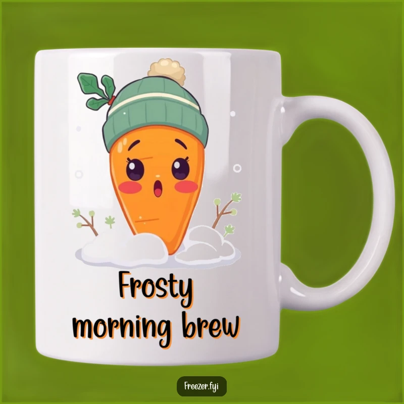 Funny Surprised Carrot Mug: Winter Humor & Veggie Gift