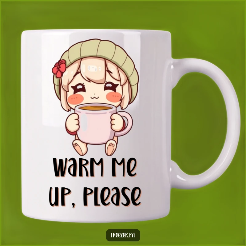 Cozy Warm Mug T-Shirt: Cheerful Rosy Cheek Character Happy Gift