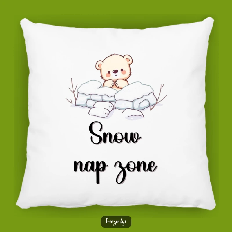 Funny Bear Pillow: Soft Cub Cushion for Cozy Winter Comfort