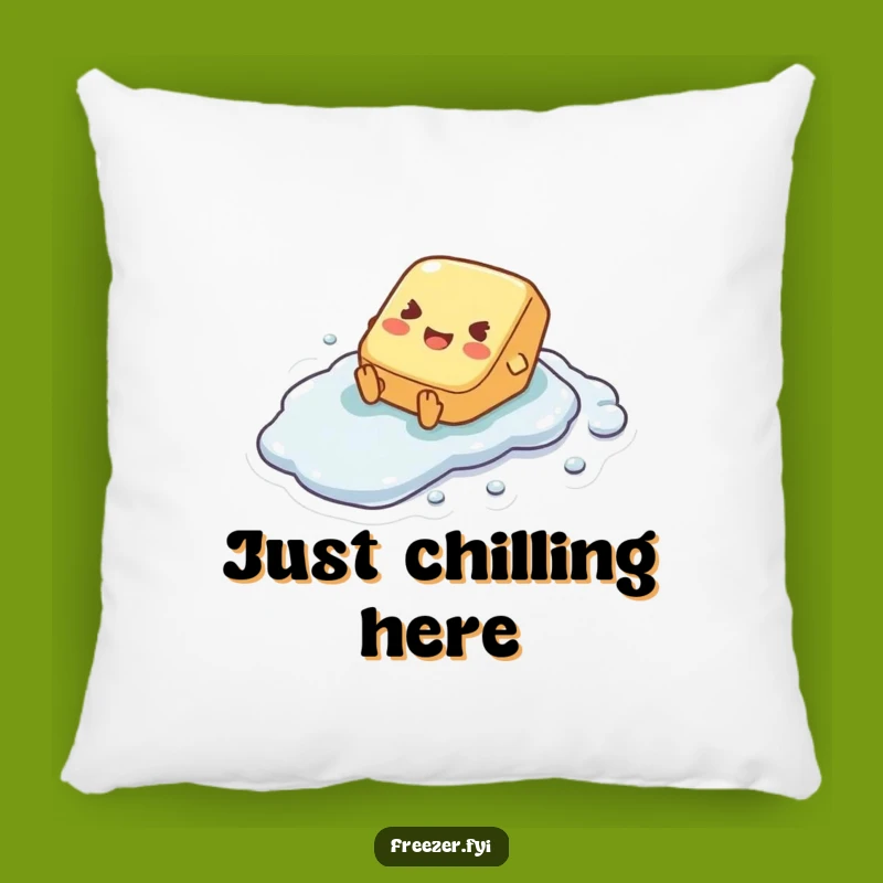 Funny Butter Pat Sliding Pillow - Cozy Frosty Comfort & Decorative Humor