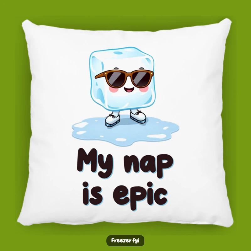 Funny Cheerful Ice Cube Pillow: Cool Comfort & Summer Fun Gift