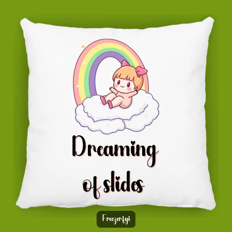 Funny Cozy Pillow: Character's Frosty Slide Comfort for a Hilarious Winter Gift