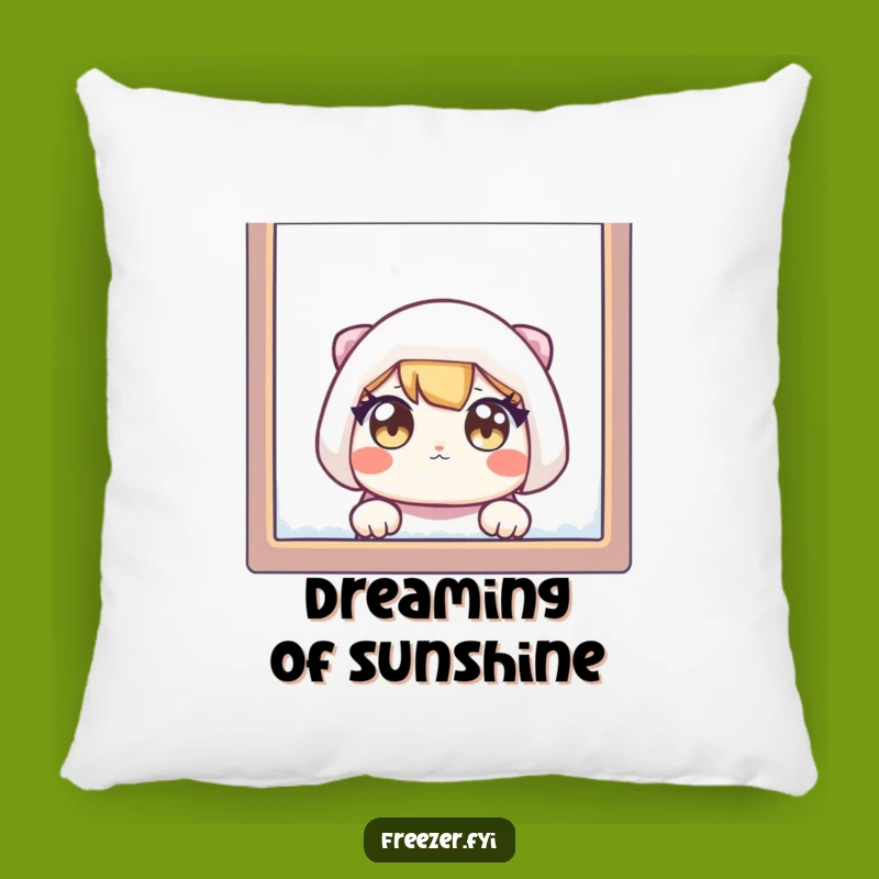 Funny Frosty Window Pillow: Cozy Up with a Hilarious Character's Peek