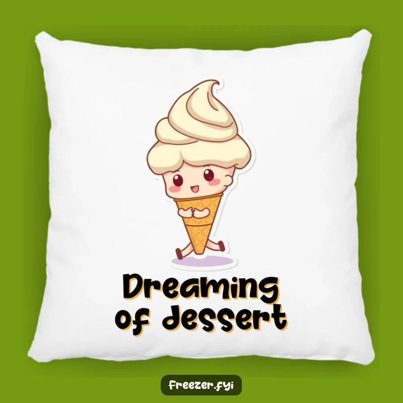 Funny Ice Cream Pusher Pillow: Cozy Up with Sweet Dessert Humor!