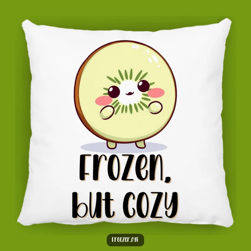 Funny Kiwi Slice Shrug Pillow: Cozy & Cute Comfort for Humorous Spaces