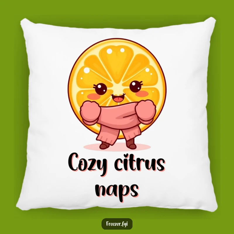 Funny Orange Slice Accent Pillow: Cozy Comfort with Citrus Smiles