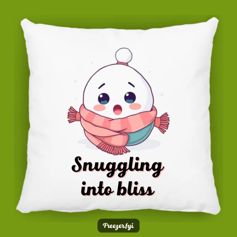 Funny Snowball Pillow - Cozy Winter Nap Companion