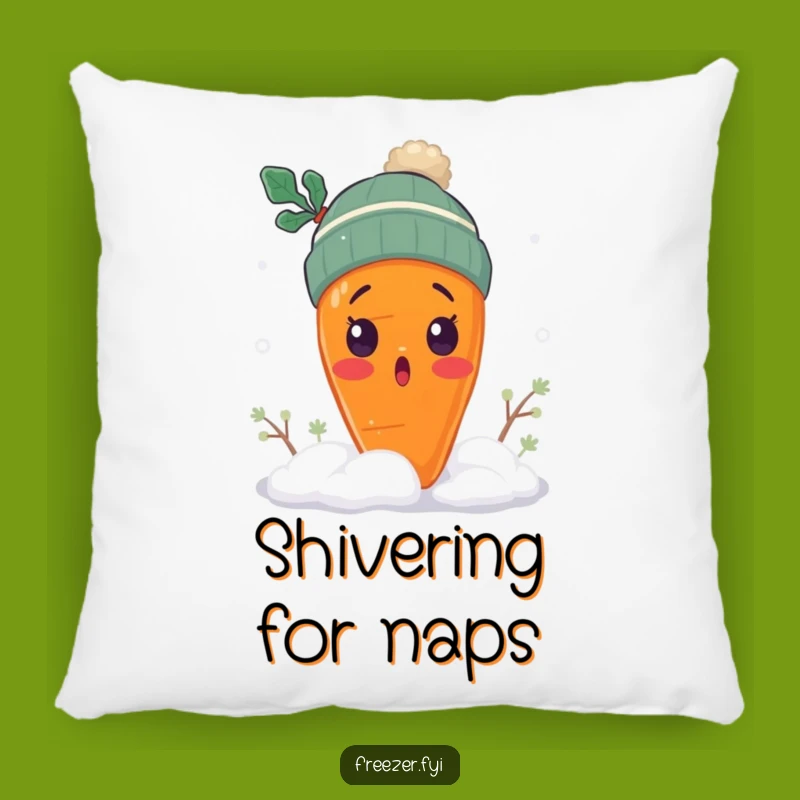 Funny Surprised Carrot Pillow: Cozy Winter Comfort & Gift