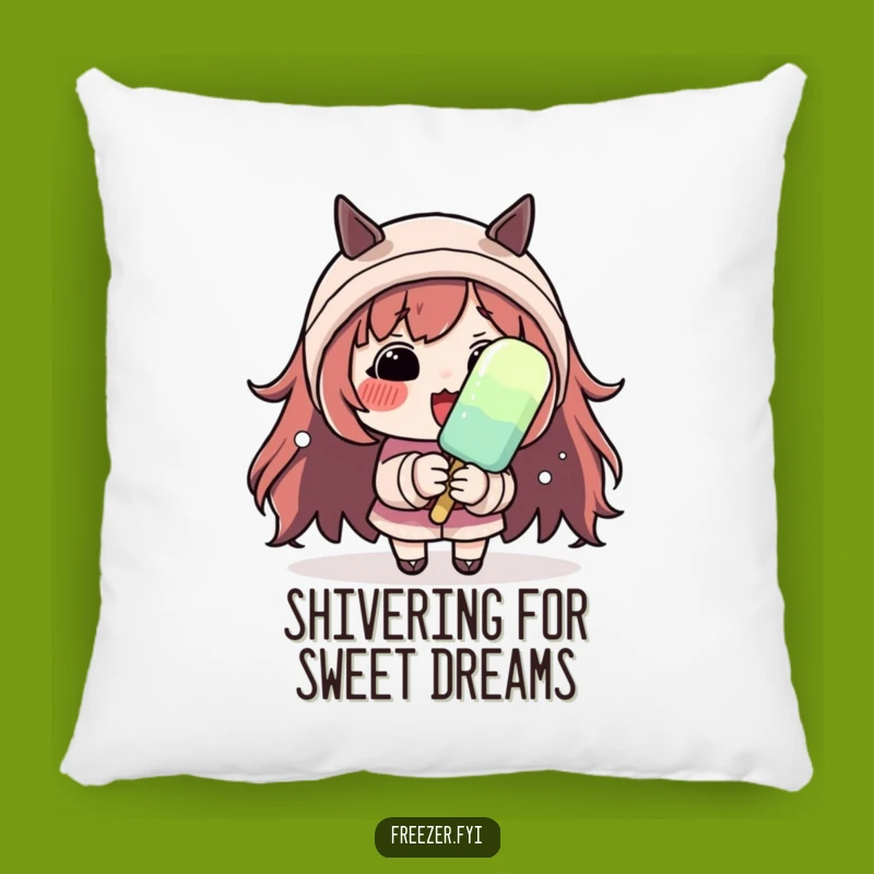 Funny Shivering Character Pillow: Cozy Rosy Cheeks Cushion, Humorous Decor Gift