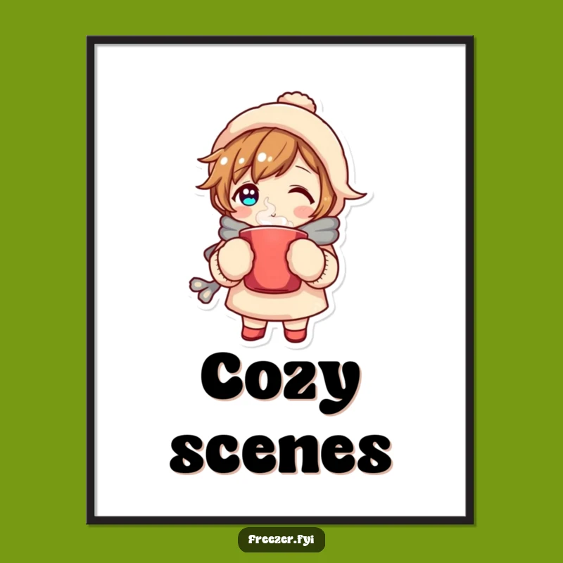 Funny Cozy Character Digital Art - Hilarious Warmth for Instant Decor
