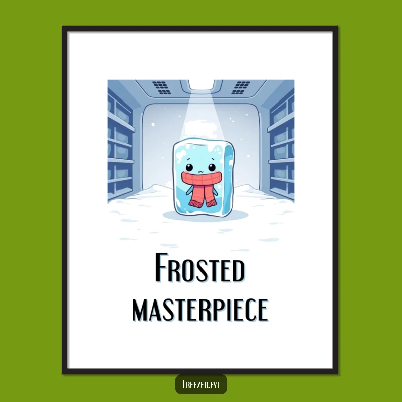 Funny Ice Cube Digital Art: Dramatic Shiver Decor for Your Walls