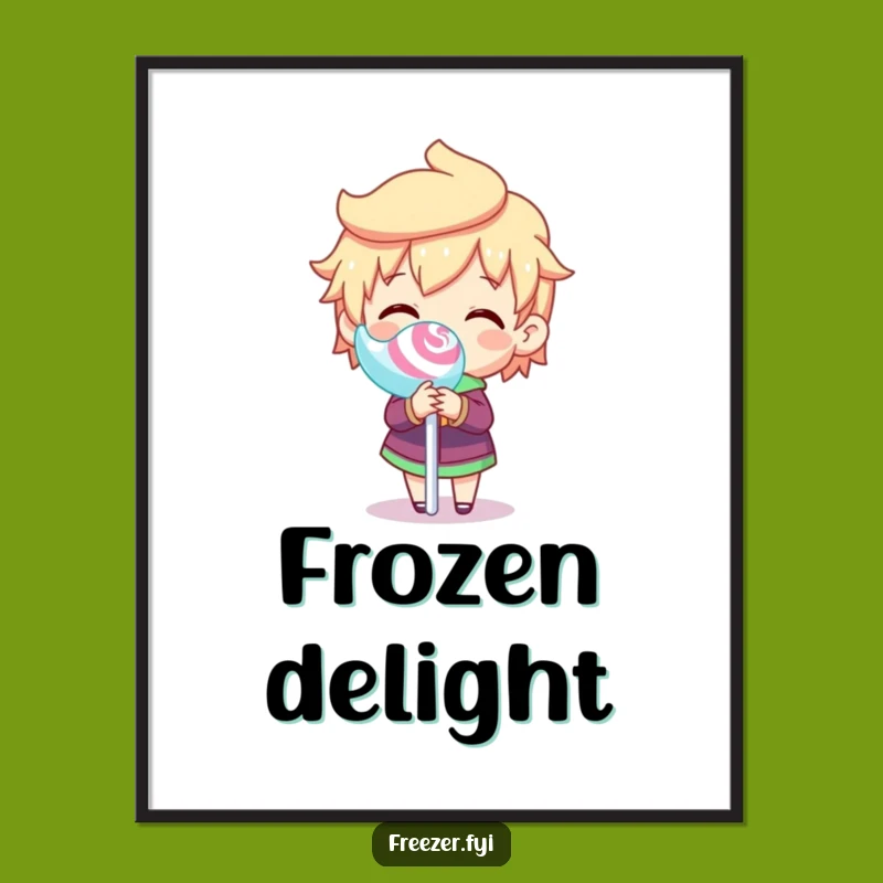 Funny Frozen Lollipop Spin Digital Art: Hilarious Joyful Art for Sweet Decor