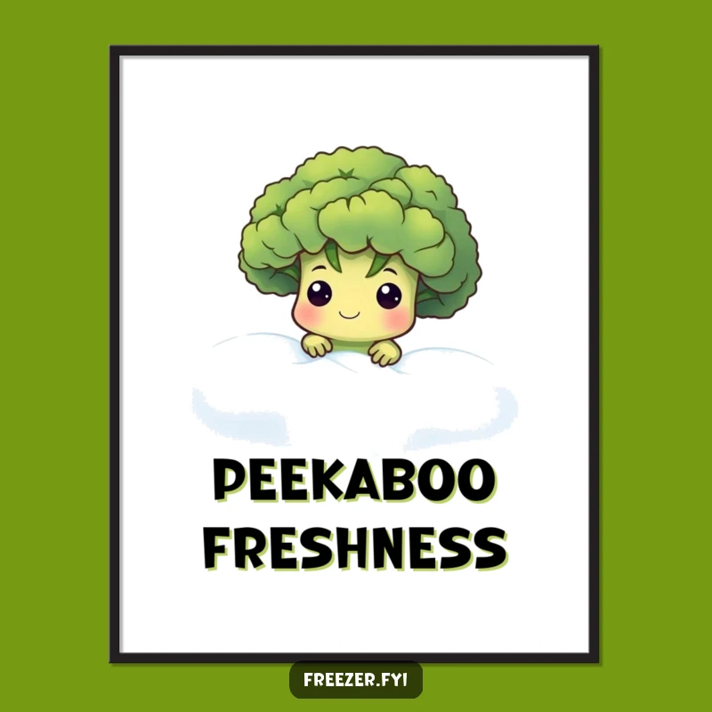 Funny Broccoli Fog Digital Art: Instant Mysterious Wall Decor Download