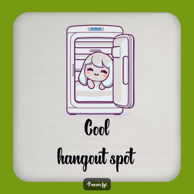 Funny Freezer Giggles Coaster: Protect Surfaces with Playful Humor!