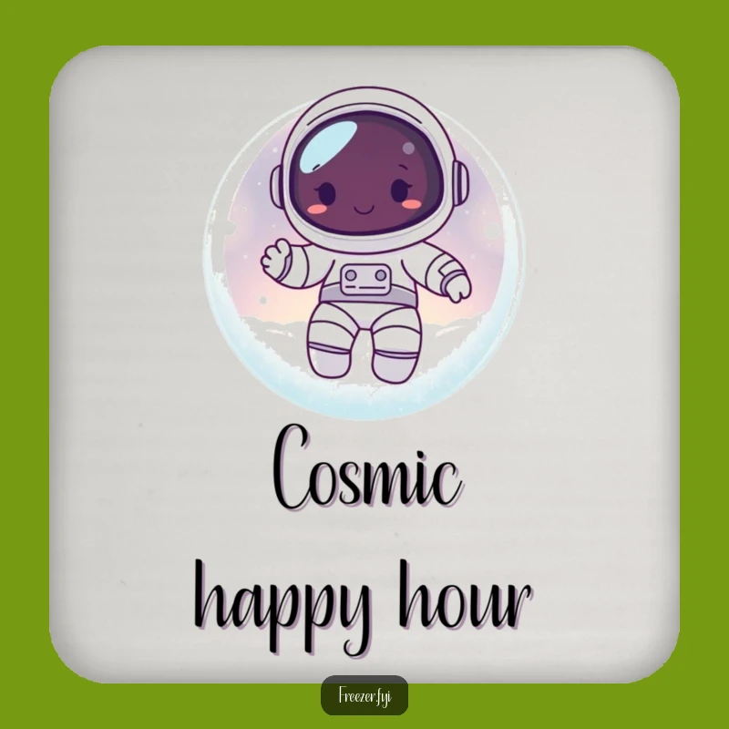 Funny Astronaut Orb Coaster - Protect Surfaces in Orbit