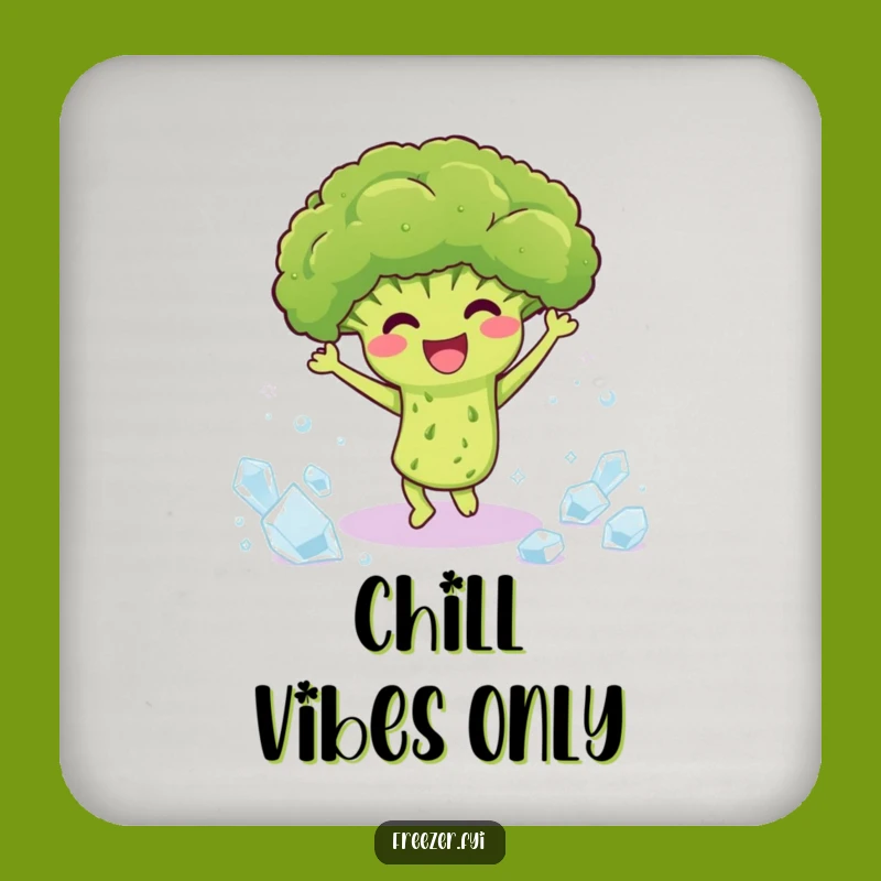 Funny Broccoli Dance Drink Coasters: Add Icy Fun to Your Table
