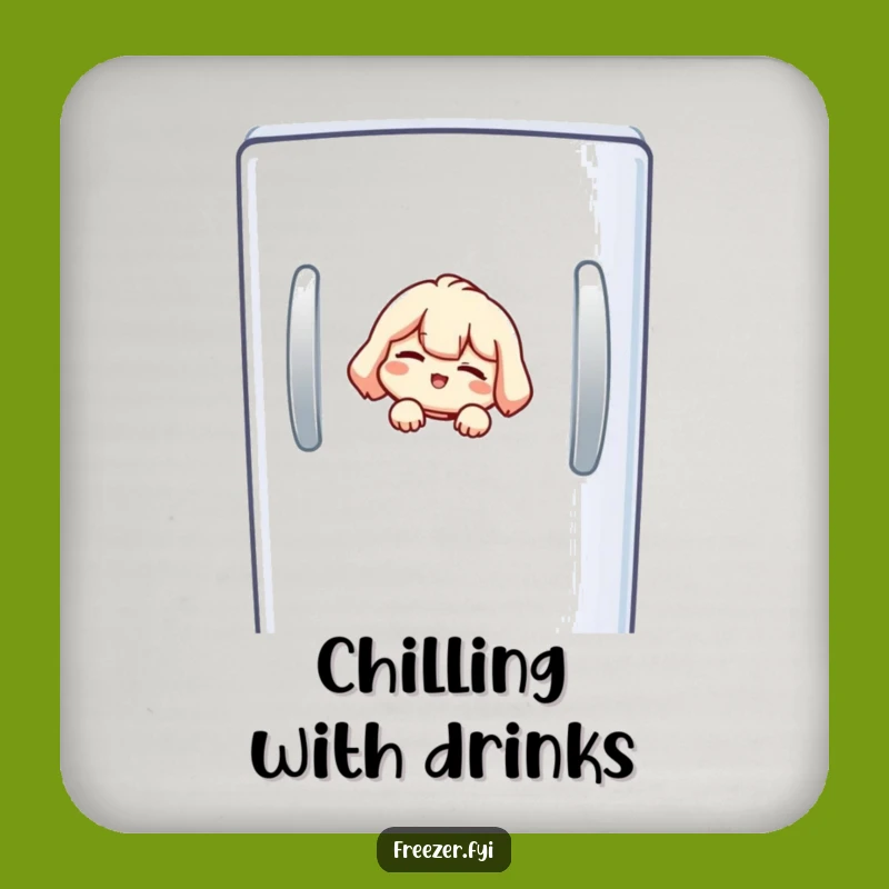Funny Freezer Coaster: Cheeky Protector for Drink Surfaces Gift