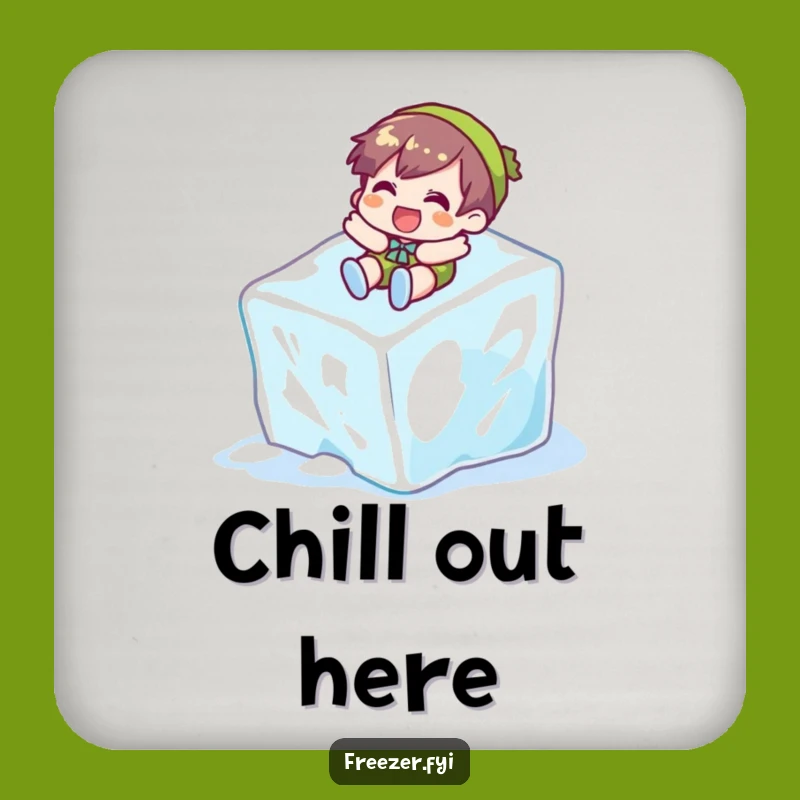 Funny Ice Cube Sliding Coaster Set - Protect Surfaces Coolly