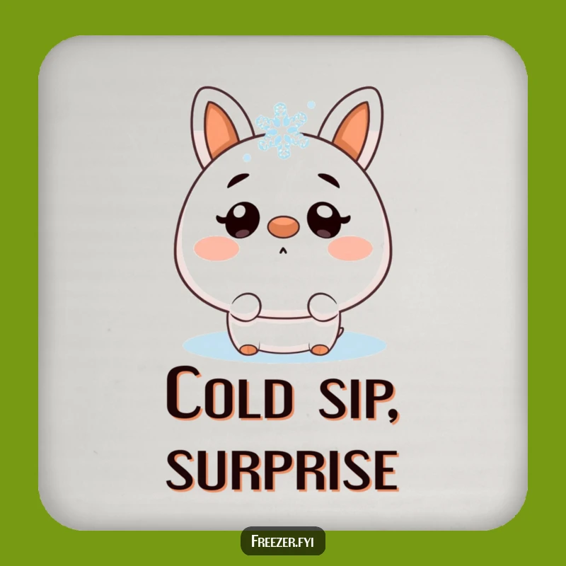 Funny Snowflake Surprise Coaster: Protect Surfaces with Winter's Jest!