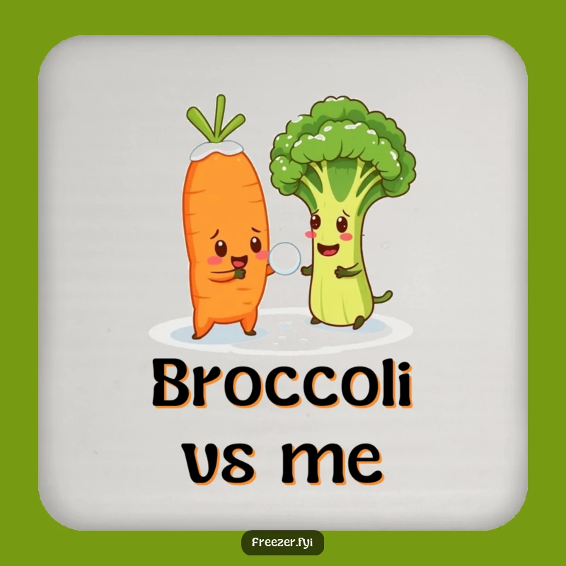 Funny Veggie Coaster: Protect Surfaces from Snowball Fight Mayhem