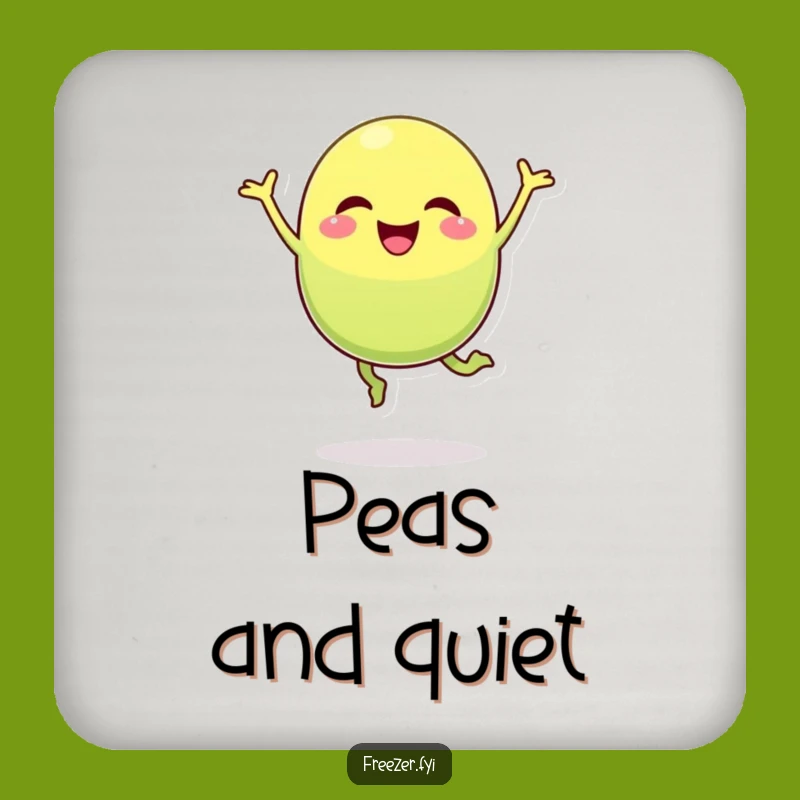 Funny Pea Pod Coaster: Cheerful Character Protector for Your Drinks