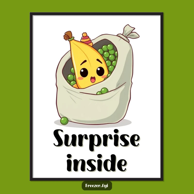 Funny Banana Poster: Surprising Art for a Playful, Happy Space