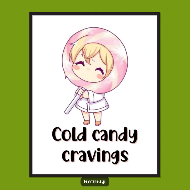 Funny Frosty Lollipop Character Poster - Hilarious Art Print for Sweetness Lovers