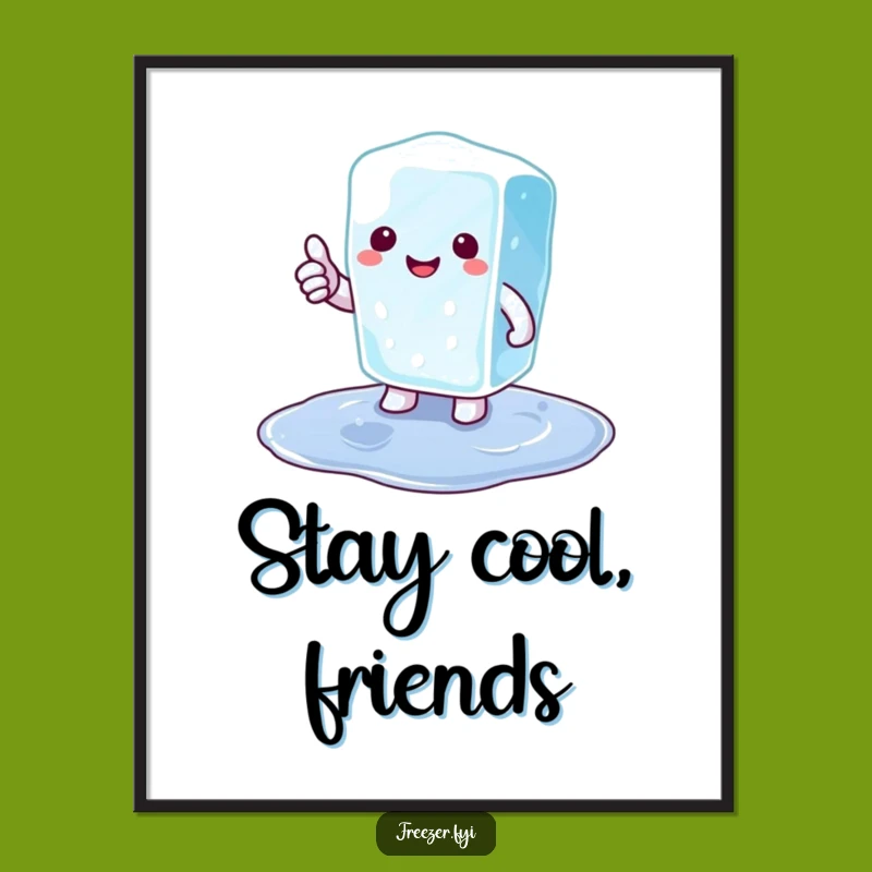 Funny Ice Cube Thumbs Up Poster: Cool Art for Any Room